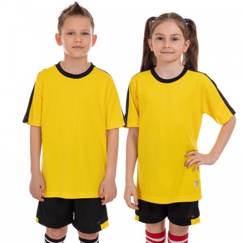 Форма футбольна підліткова PlayGame розмір 26, ріст 130, жовтий-чорний, код: CO-2004B_26YBK-S52