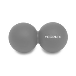 Масажний м"яч Cornix Lacrosse DuoBall 126х63 мм, сірий, код: XR-0115