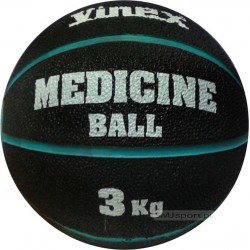 Медичний м"яч Vinex Rehabilitation 3 кг чорно-синій (VMB-L003 - 8476), код: M-1357295-IN