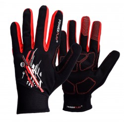 Рукавички для бігу PowerPlay XL, чорно-червоні, код: PP_6607_XL_Red/Black