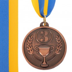 Медаль спортивна зі стрічкою SP-Sport Bowl бронза, код: C-3180_B-S52