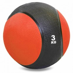 Медбол м'яч медичний Medicine Ball Record 3 кг, чорний-помаранчевий, код: C-2660-3_OR
