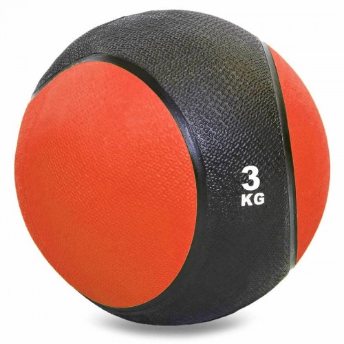 Медбол м'яч медичний Medicine Ball Record 3 кг, чорний-помаранчевий, код: C-2660-3_OR
