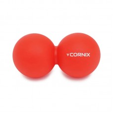 Масажний м"яч Cornix Lacrosse DuoBall 126х63 мм, червоний, код: XR-0112