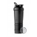 Шейкер спортивний з 2-ма контейнерами BlenderBottle ProStak 22oz/650ml Black, код: PS 22oz Black/Black