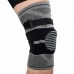 Наколінник бандаж еластичний з фіксуючим ременем Ezous Knee Brace L, сірий-чорний, код: A-07_L