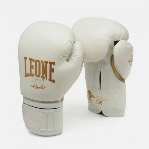 Боксерські рукавички Leone Mono White 10 ун, білий, код: 500151-RX Боксерські рукавички Leone Mono White 10 ун, білий, код: 500151-RX