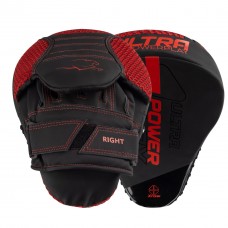 Лапи боксерські PowerPlayPro Carbon Ultra Series PU (пара), чорний-червоний, код: PP_3044_Bl/Red