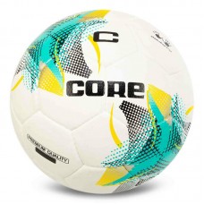 М"яч футзальний Core PU №4, білий-бірюзовий, код: FB-7585_T