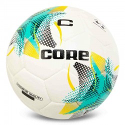 М"яч футзальний Core PU №4, білий-бірюзовий, код: FB-7585_T
