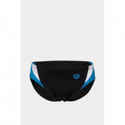 Плавки-сліпи Arena Swim Briefs Panel розмір 80, чорний-білий-голубий, код: 3468336850534