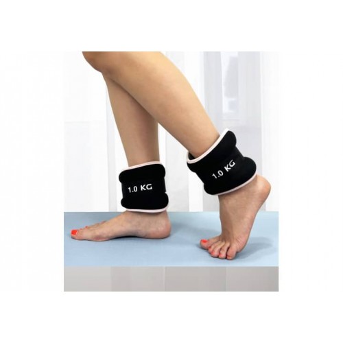 Обтяжувачі для ніг та рук з металом EasyFit Comfort 2х1 кг, чорний-рожевий, код: EF-1010-P-EF