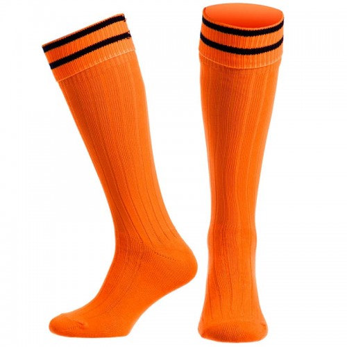 Гетри футбольні Zelart розмір 40-45, помаранчевий-чорний, код: CO-5607_ORBK