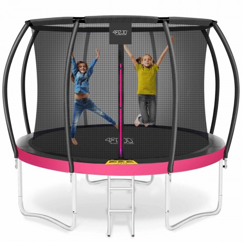 Батут із внутрішньою сіткою 4Fizjo PRO 10FT 312 см, чорний-рожевий, код: P-5907739314604