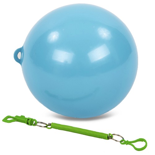 М"яч на мотузці гумовий FitGo 200 мм, блакитний, код: FB-6958_N