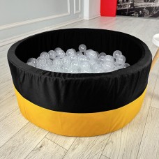 Сухий басейн Прапорець Tia-Sport 1200х400 мм, чорний-жовтий (sm-1109-12), код: sm-1109-17-77