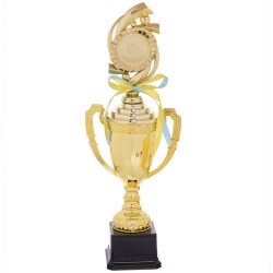 Кубок спортивний з ручками і кришкою PlayGame висота 41см, золото, код: DS897C-S52