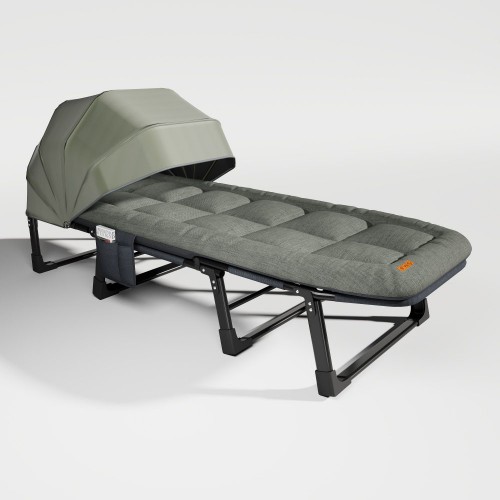 Розкладне ліжко шезлонг WCG FB-S25 з м’яким матрацом і регульованим сонцезахисним навісом, код: FB-S25-IF