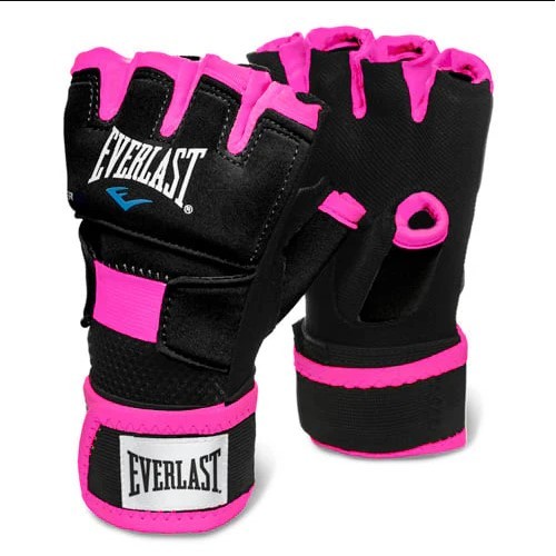 Бинти-рукавички Everlast Evergel Hand Wraps M/L, чорний-рожевий, код: 009283587666