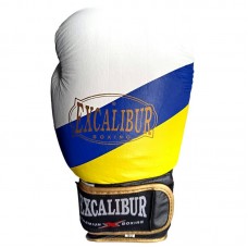 Боксерські рукавички Excalibur Ukraine Flag 14 унцій, чорний/жовтий/синій, код: 8070-03/14-IA