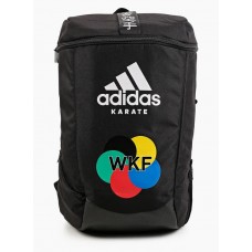 Рюкзак Adidas з білим логотипом Karate WKF 570х330х230 мм чорний код: 15903-1013