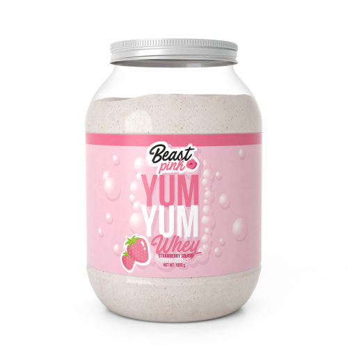 Сироватковий протеїн BeastPink Yum Yum Whey полуничний сплеск, код: 8586022215018