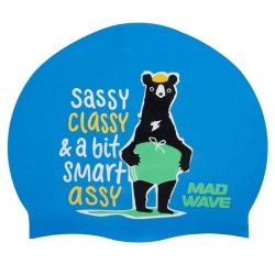 Шапочка для плавання силіконова юніорська MadWave Junior Smart Assy, синій, код: M057002_BL