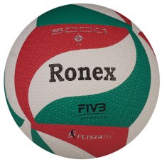 М"яч волейбольний Ronex 5000PU №5, червоний-білий-зелений, код: RX-V5M5000R-WS