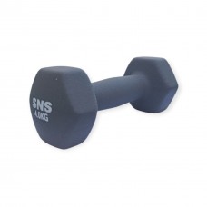 Гантель вінілова Матова SNS 1х4 кг, сірий, код: 28204-SNS Гантель вінілова Матова SNS 1х4 кг, сірий, код: 28204-SNS