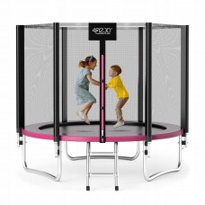 Батут із зовнішньою сіткою 4Fizjo Classic 8FT 252 см Black/Pink, код: P-5907739314536