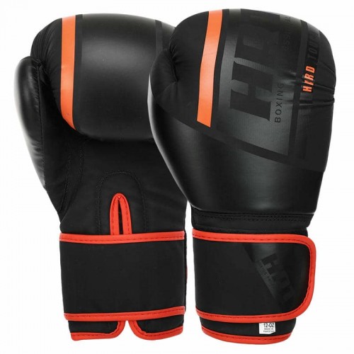Боксерські рукавиці Hard Touch 10 унцій, чорний-помаранчевий, код: BO-4250_10BKOR