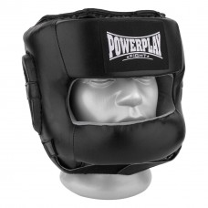 Боксерський шолом тренувальний PowerPlay з бампером PU + Amara чорний M, код: PP_3067_M_Black