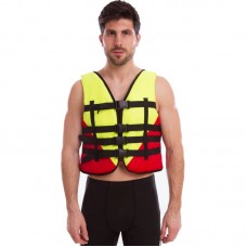 Жилет рятувальний FitGo 2XL (110-130 кг), червоний-жовтий, код: PL-3548-110-130_R Жилет рятувальний FitGo 2XL (110-130 кг), червоний-жовтий, код: PL-3548-110-130_R