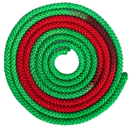 Скакалка для художньої гімнастики Beauty 3 м, зелений-червоний, код: C-1657_GR