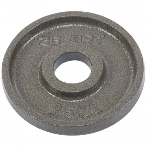 Млинці (диски) сталеві d-52мм Zelart 2,5 кг, сірий, код: TA-7792-2_5-S52