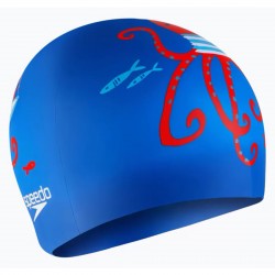 Шапка для плавання Speedo Slogan PRT Cap JU/JF/JM, синій-червоний, код: 5059937567396