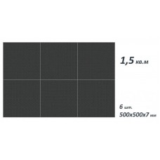 Комплект захисного покриття з литої гуми під лаву, штангу, гантелі, 1х1,5 м, код: Pol115