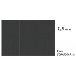 Комплект захисного покриття з литої гуми під лаву, штангу, гантелі, 1х1,5 м, код: Pol115 Комплект захисного покриття з литої гуми під лаву, штангу, гантелі, 1х1,5 м, код: Pol115