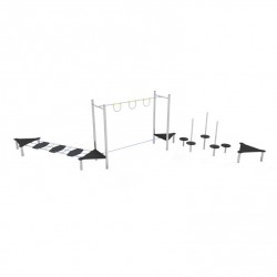 Дитячий ігровий канатний комплекс Miros 8700х3650х3100 мм, код: LK231