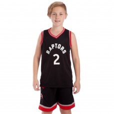 Форма баскетбольна підліткова PlayGame NB-Sport NBA Raptors 2 L (10-13 років), ріст 140-150см, чорний-червоний, код: BA-0969_LBKR