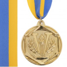 Медаль спортивна зі стрічкою SP-Sport Zing золото, код: C-3169_G-S52