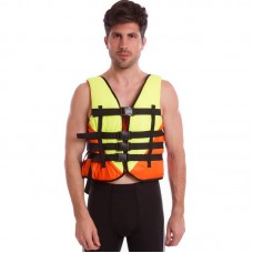 Жилет рятувальний FitGo L (70-90 кг), помаранчевий-салатовий, код: PL-3548-70-90_ORLG Жилет рятувальний FitGo L (70-90 кг), помаранчевий-салатовий, код: PL-3548-70-90_ORLG