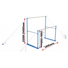 Бруси гімнастичні різновисокі Atletic, код: SS00134-LD