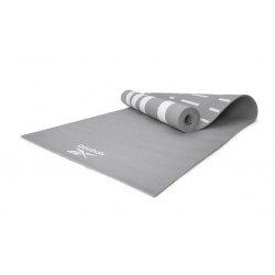 Двосторонній килимок для йоги Reebok Double Sided Yoga Mat 1730х610х4 мм, сірий, код: 5055436110347