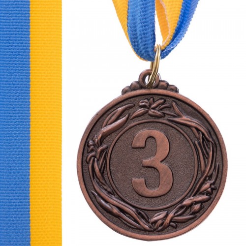 Медаль спортивна зі стрічкою PlayGame Glory бронзова, код: C-3969-1-4_5_B