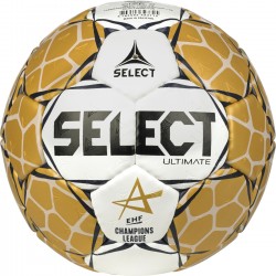 М"яч гандбольний Select Ultimate EHF Champions League v23 Junior №2, білий-золотий, код: 5703543323715