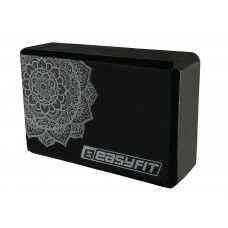 Блок для йоги EasyFit EVA з малюнком чорний, код: EF-1819-B-EF