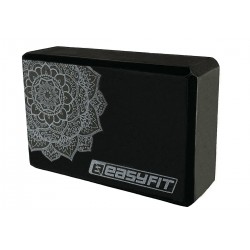 Блок для йоги EasyFit EVA з малюнком чорний, код: EF-1819-B-EF