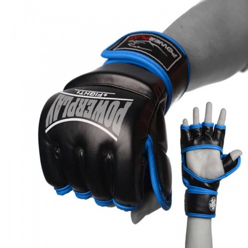 Рукавиці для MMA PowerPlay XL, чорно-сині, код: PP_3058_L_Black/Blue