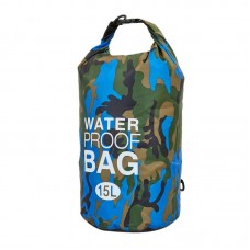 Водонепроникний гермомішок Tactical Waterproof 15 л, камуфляж синій, код: TY-6878-15_KBL Водонепроникний гермомішок Tactical Waterproof 15 л, камуфляж синій, код: TY-6878-15_KBL